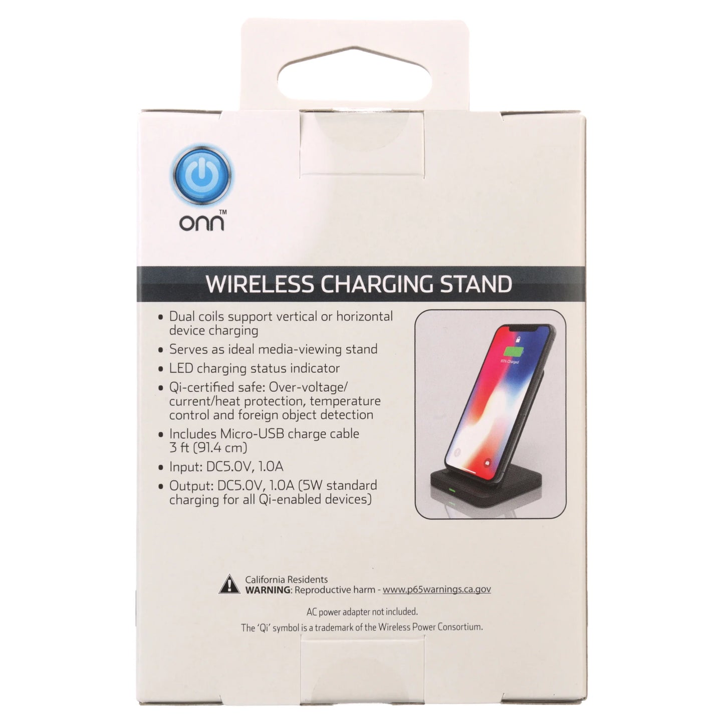 . 5W Wireless Charging Stand for Qi-Enabled Cell Phones