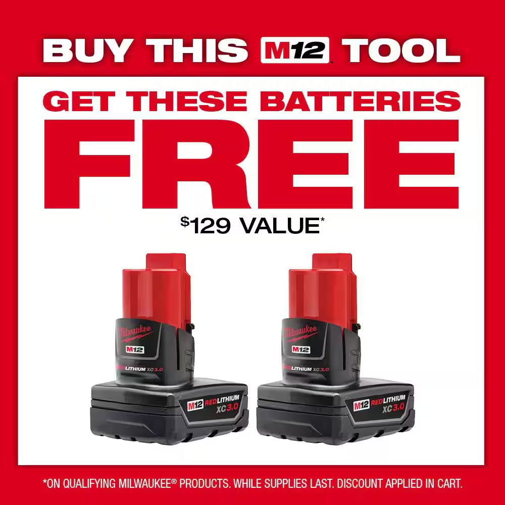 M12 FUEL SURGE 12V Lithium-Ion Brushless Cordless 1/4 In. Hex Impact Driver Compact Kit W/Two 2.0Ah Batteries, Bag