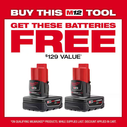 M12 FUEL SURGE 12V Lithium-Ion Brushless Cordless 1/4 In. Hex Impact Driver Compact Kit W/Two 2.0Ah Batteries, Bag