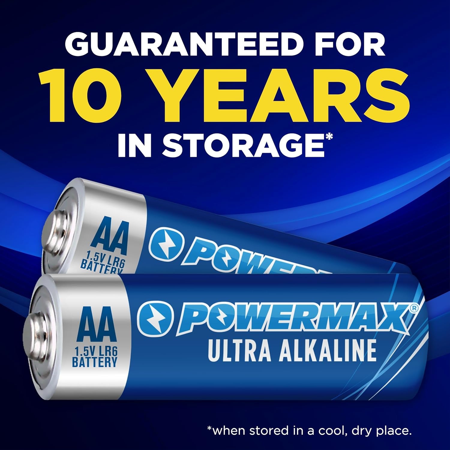 100-Count Double AA Batteries, Ultra Long Lasting Alkaline Battery for Home and Office, 10-Year Shelf Life, Reclosable Packaging