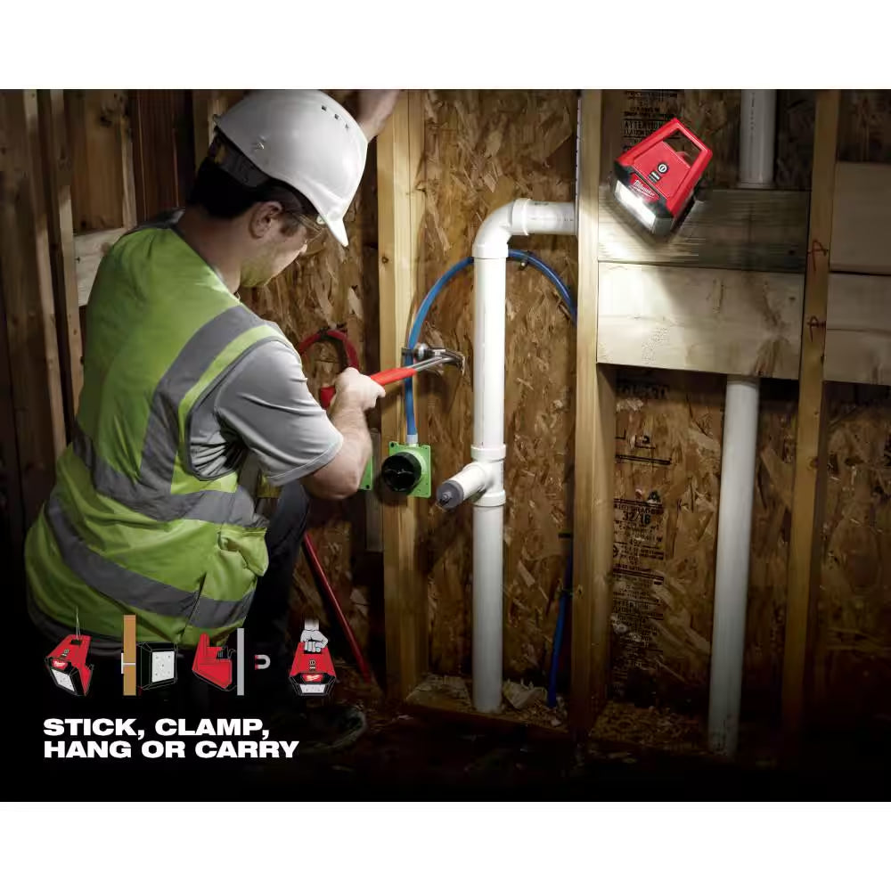 M12 12-Volt 1000 Lumens Lithium-Ion Cordless Rover LED Compact Flood Light with M12 1.5 Ah Battery Pack