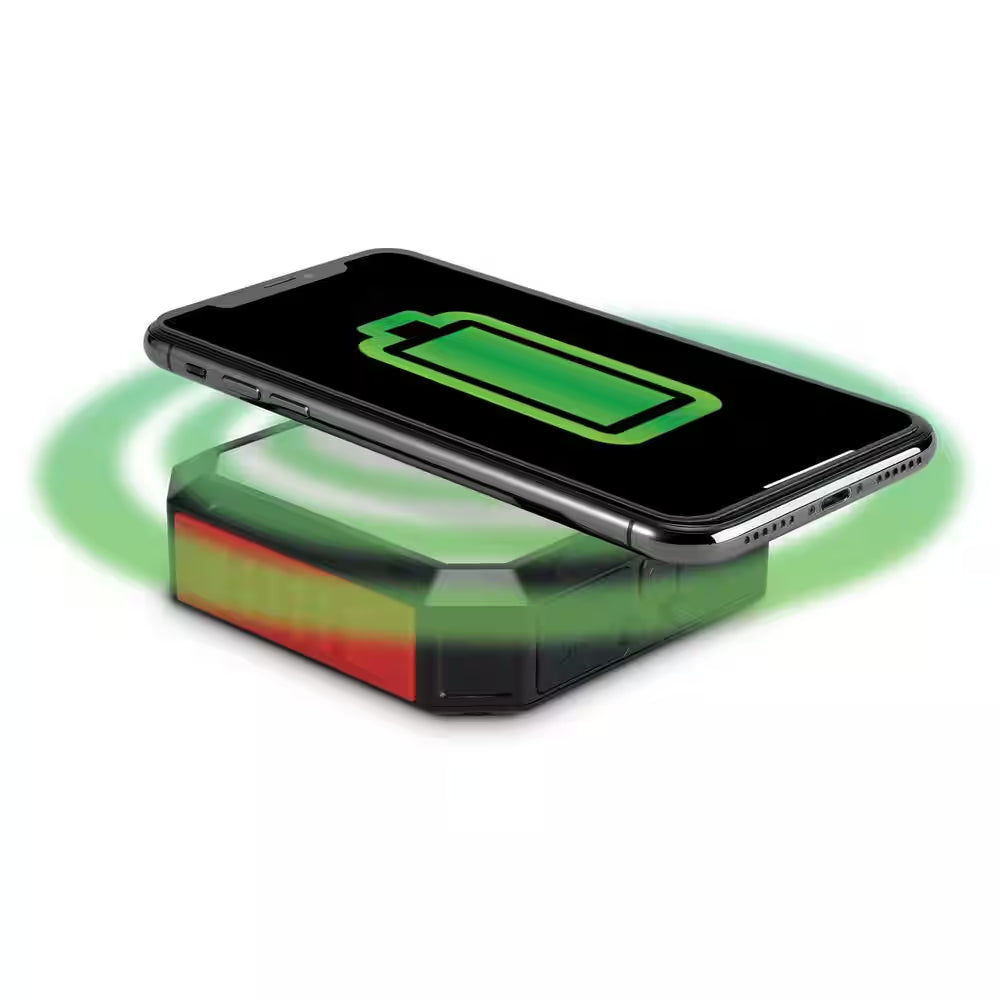 10000 Mah Solar Power Bank with Light, Wireless Charger and LED Flashlight