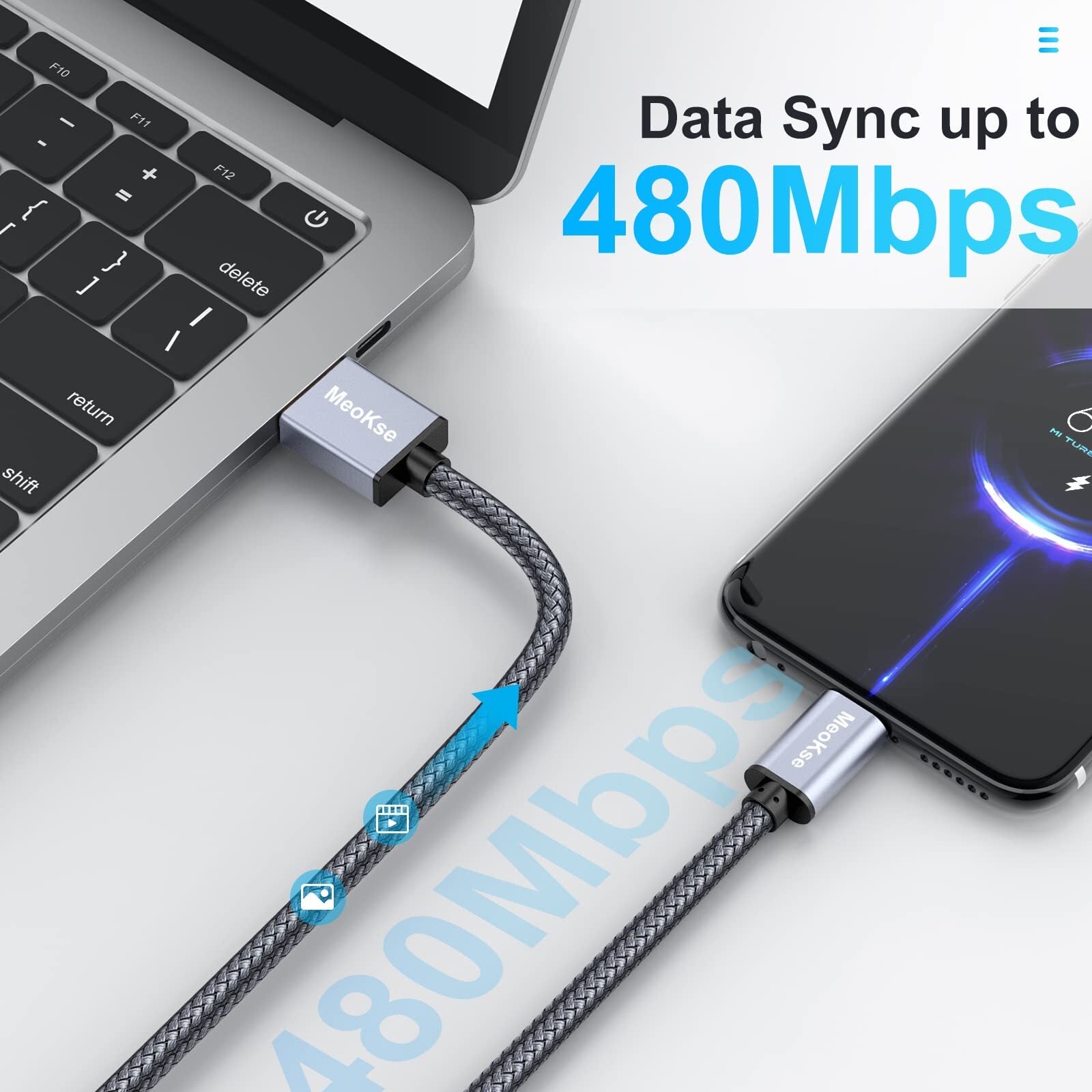 20Ft Micro USB Cable Fast Charging Cord for Smartphone Android Phones