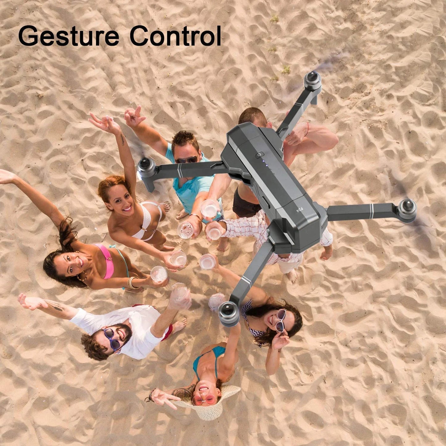 F24 Pro 4K UHD Aerial Drone Skins W/ GPS, 30-Min Flight, Foldable Mini Drone, Brushless Motors, FPV, Wi-Fi, RC Quadcopter, Carrying Case, Black